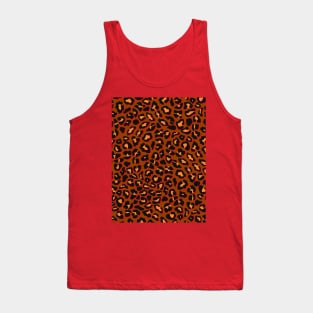 Brown and Red Leopard Spot Print Tank Top